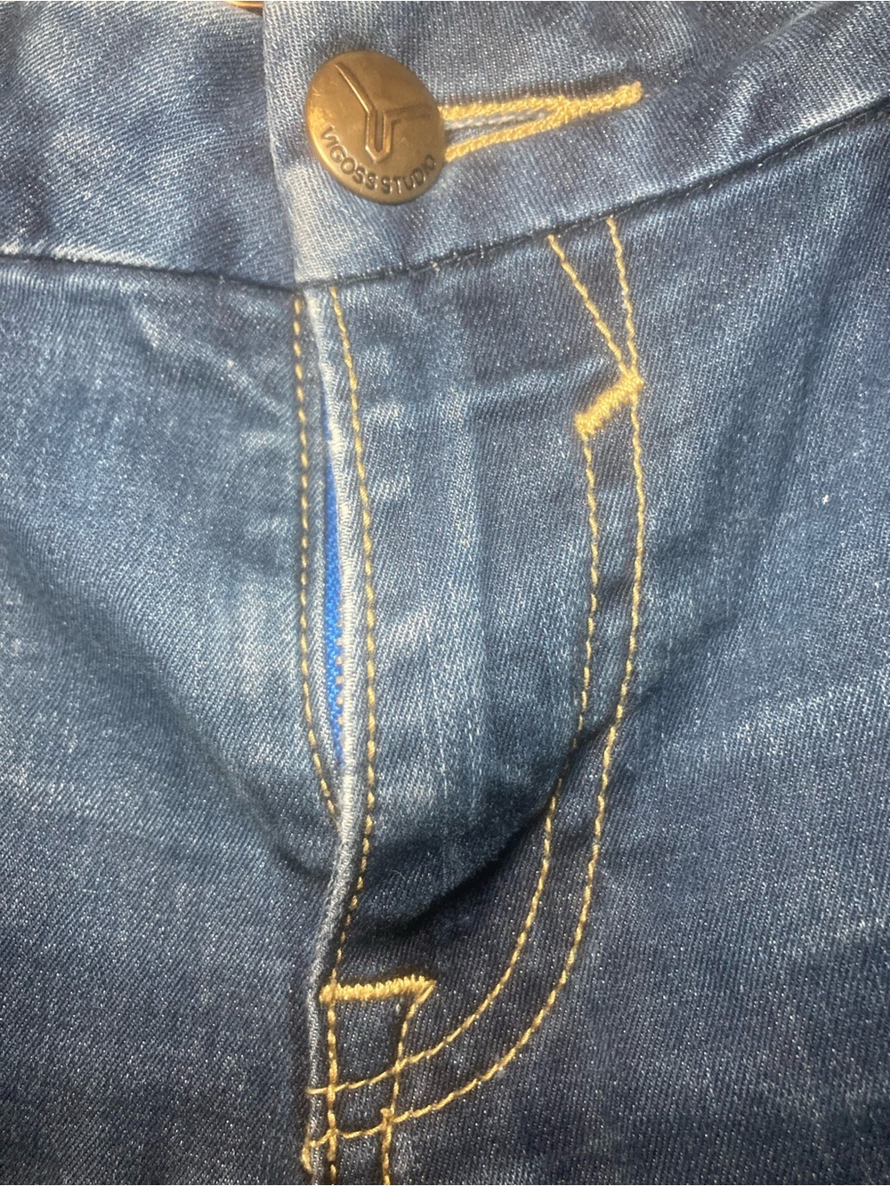 Women's Classic Dark Blue Slim Jeans by Vigoss Studio - Picture 3 of 11